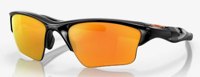 Half Jacket 2.0 XL in Polished Black / Fire Iridium Polarized