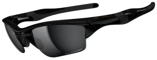 Half Jacket 2.0 (AF) in Polished Black / Black Iridium Polarized