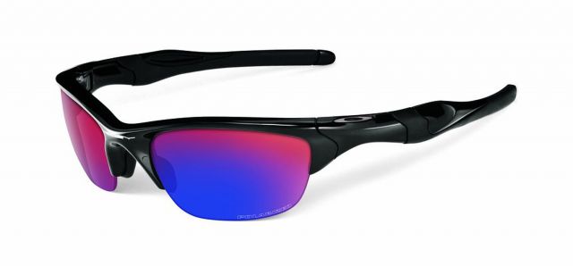 Half Jacket 2.0 (AF) in Polished Black / OO Red Iridium Polarized