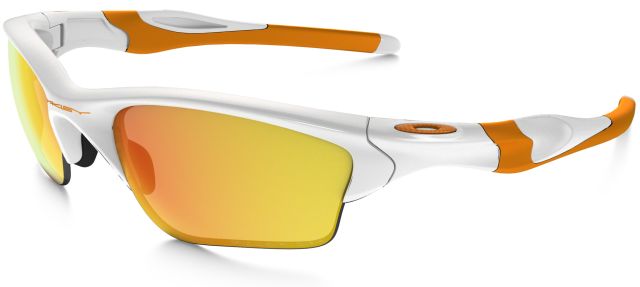 Half Jacket 2.0 XL in Fingerprint Polished White - Atomic Orange / Fire Iridium