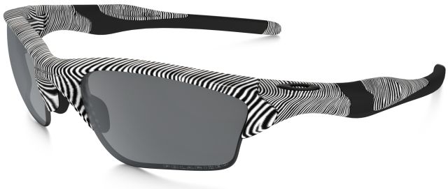 Half Jacket 2.0 XL in Fingerprint Polished White / Black Iridium Polarized