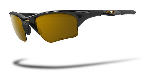 Half Jacket XLJ in Jet Black / Gold Iridium Polarized