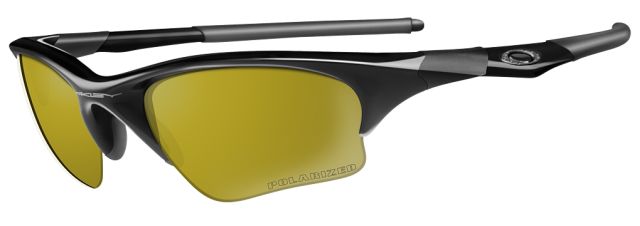 Half Jacket XLJ in Jet Black / Amber Black Iridium Polarized