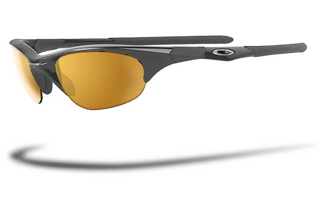 Half Jacket in Jet Black / Gold Iridium Polarized