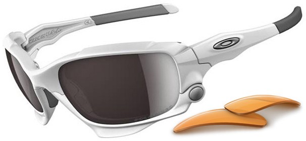 Jawbone in Matte White w/Persimmon / OO Black Iridium Polarized