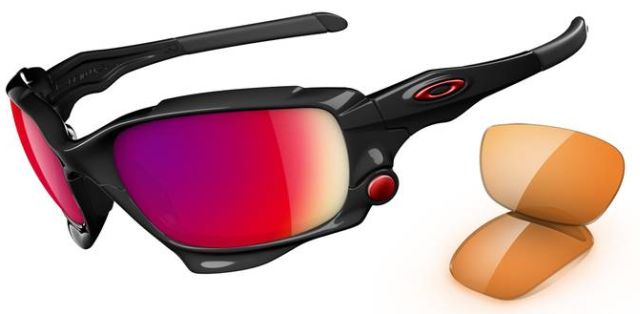 Jawbone in Polished Black w/Persimmon / OO Red Iridium Polarized