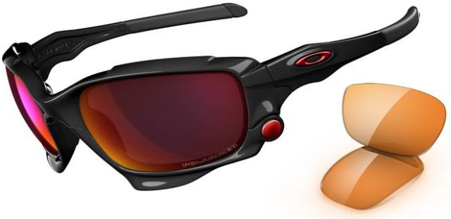 Jawbone in Polished Black w/Persimmon / +Red Iridium Polarized