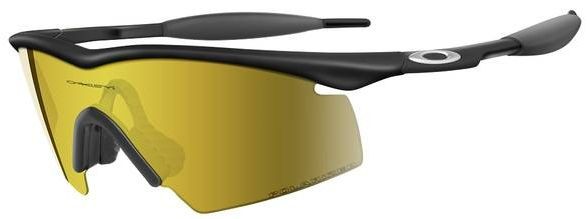 New M Frame Strike in Jet Black Ghost Text / H.I. Blue
