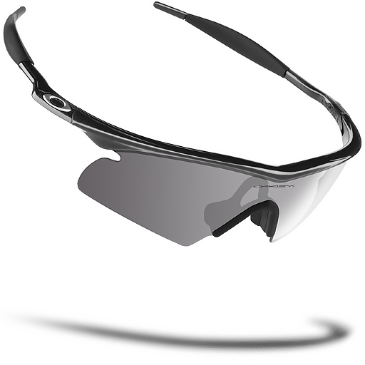 New M Frame New Hybrid in Metallic Silver - Jet Black / H.I. Amber Polarized