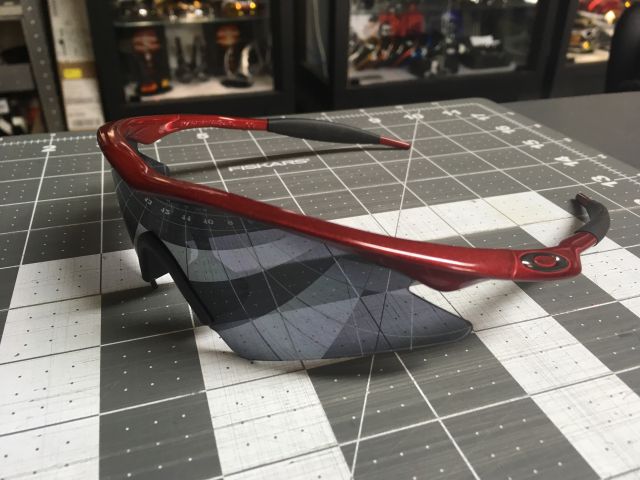 New M Frame Sweep in Metallic Red / Black Iridium