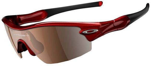 Radar Straight Stem Pitch in Metallic Red / VR28 Black Iridium