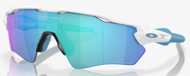 Radar EV XS in Polished White / Prizm Sapphire Iridium