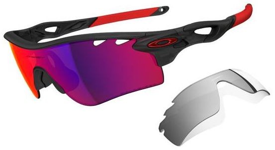 RadarLock Path in Matte Black Ink w/Black Iridium / OO Red Iridium Polarized