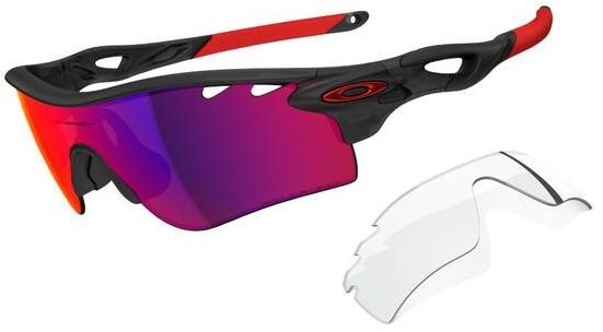 RadarLock Path in Matte Black Ink (Vented) / OO Red Polarized / Clear
