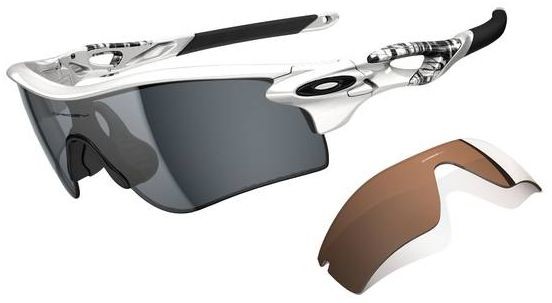 RadarLock Path in Matte White w/VR28 Black Iridium / Grey Polarized