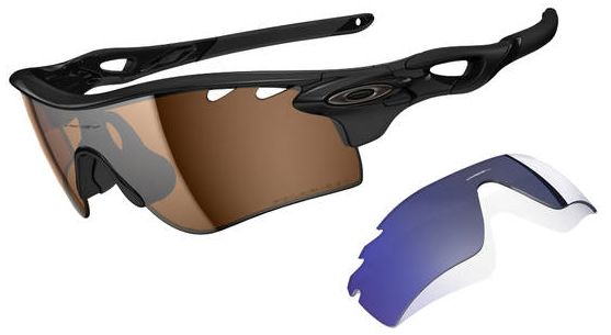 RadarLock Path in Polished Black w/Deep Blue Polarized (Vented) / Bronze Polarized