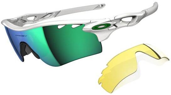 RadarLock Path in Polished White (Vented) / Jade Iridium / H.I. Yellow