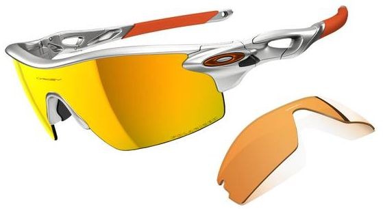 RadarLock Pitch in Silver / Fire Iridium Polarized / Persimmon
