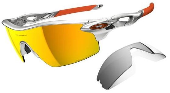 RadarLock Pitch in Silver w/Black Iridium / Fire Iridium Polarized