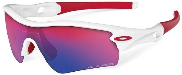 Radar Path in Polished White / OO Red Iridium Polarized