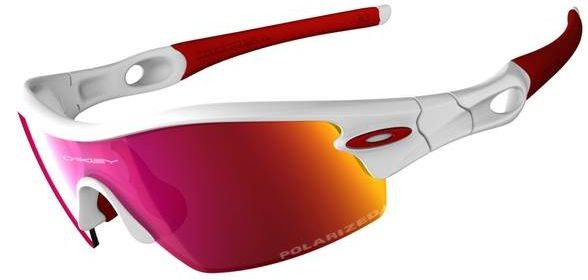Radar Pitch in Polished White / OO Red Iridium Polarized