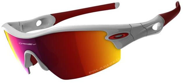 Radar Pitch in Polished White / +Red Iridium Polarized
