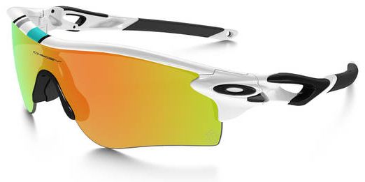 RadarLock Path in Polished White w/Black Iridum / Fire Iridium