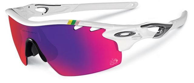 RadarLock Pitch in Polished White - Chrome w/VR28 Black Iridium / OO Red Iridium Polarized