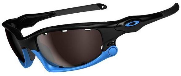 Split Jacket in Polished Black (Vented) w/H.I. Yellow / OO Black Iridium Polarized