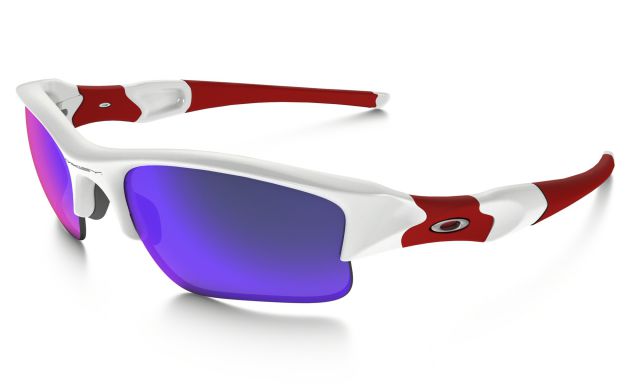 Flak Jacket XLJ in Polished White / +Red Iridium