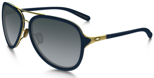 Kickback in Polished Navy-Satin Gold / Black-Grey Gradient