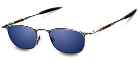 OO Square in Silver / Blue Iridium